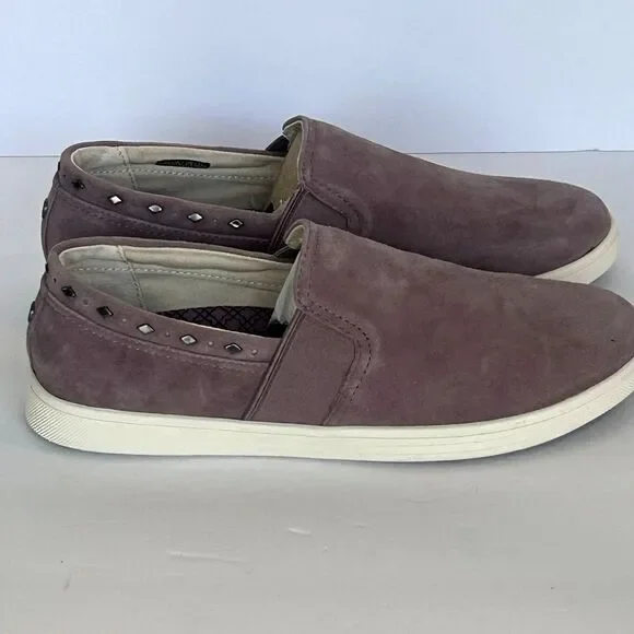 Spenco Sneakers Women’s Size 7.5 Color Lavender Elderberry Suede Comfort Slip-on - Picture 5 of 11